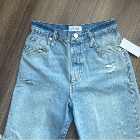 New! Frame Denim Le Ultra High Rise Barrel Leg Jeans in Clash | 27 - Picture 6 of 6